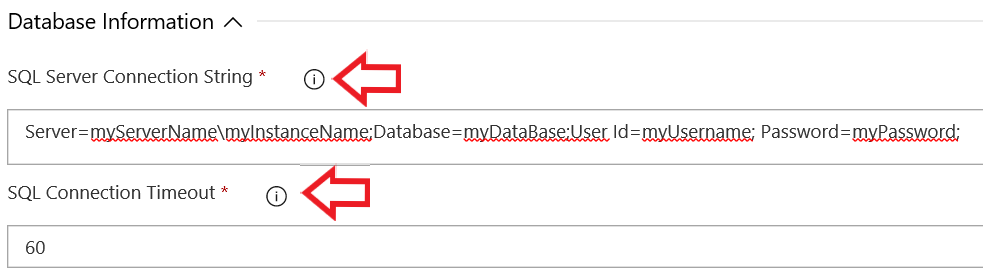 Datasbase information